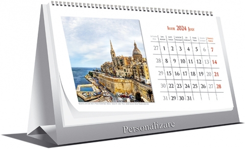 Calendar de birou Cities of the world, 21 x 10 cm, 6 file, 2024